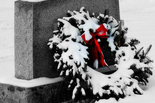 snowy grave